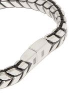 Chevron Woven Sterling Silver Bracelet